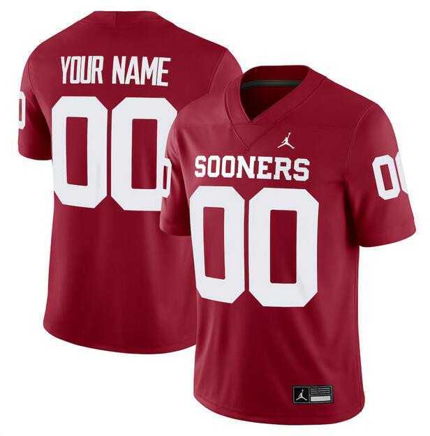 Men%27s Oklahoma Sooners Active Player Custom Red Stitched Football Jersey